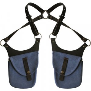 Комплект сумок , натуральная кожа, текстиль, коричневый, синий PANFFF. Цвет: синий/коричневый