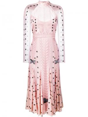 Платье миди Storm Temperley London. Цвет: розовый