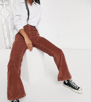 Вельветовые расклешенные джинсы рыжего цвета inspired 87-Коричневый Reclaimed Vintage