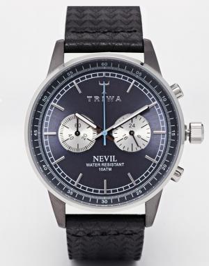 Nevil Braided Leather Strap Watch Triwa. Цвет: черный
