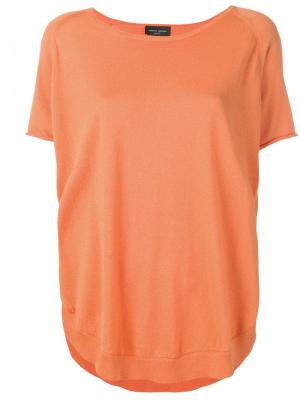 Классическая футболка Roberto Collina. Цвет: оранжевый