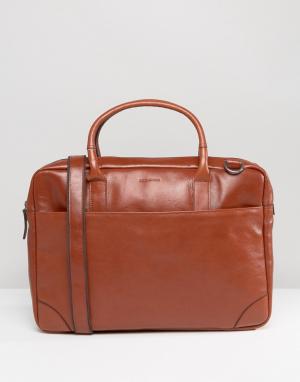 Кожаная сумка для ноутбука с одним отделением Explorer Royal RepubliQ. Цвет: рыжий