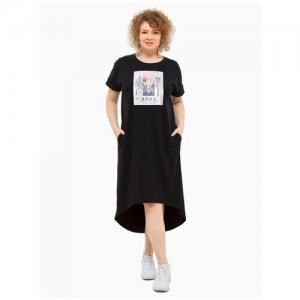 Платье XLady женское летние трикотажное Ньюс (хаки) / Большие размеры Plus size. Цвет: хаки