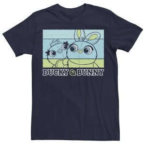 Мужская футболка с плакатом в стиле ретро «История игрушек 4 Утка и кролик» Disney / Pixar