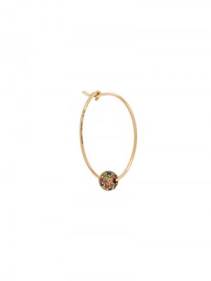 Серьга-кольцо Louball из розового золота с сапфирами Asherali Knopfer. Цвет: золотистый