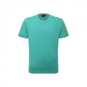 Хлопковая футболка Brioni. Цвет: зелёный