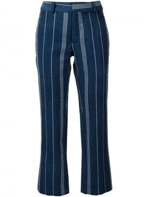 Укороченные расклешенные джинсы The Elder Statesman. Цвет: синий