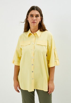 Рубашка Silver String. Цвет: желтый
