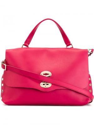 Большая сумка-тоут с двойной застежкой Zanellato. Цвет: розовый и фиолетовый