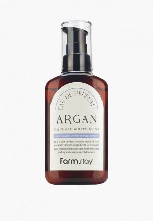 Масло для волос Farmstay Аргановое с ароматом белого мускуса, 100 мл. Цвет: белый