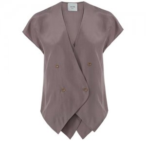 Шелковая блуза 102203 коричневый 40 ALYSI. Цвет: коричневый