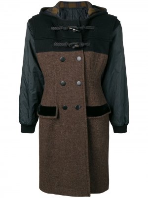 Двубортное пальто с капюшоном Jean Paul Gaultier Pre-Owned. Цвет: коричневый