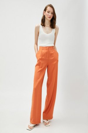 Женские джинсы с плиткой , оранжевый Koton