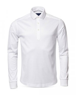 Рубашка поло из джерси с длинным рукавом современного кроя , цвет White Eton