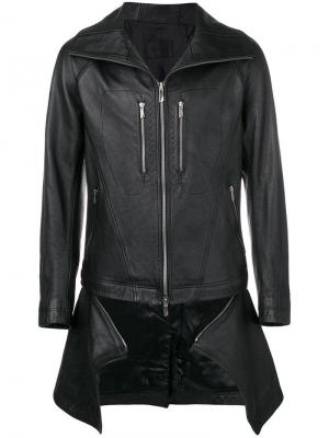 Куртка на молнии с капюшоном D.Gnak. Цвет: черный