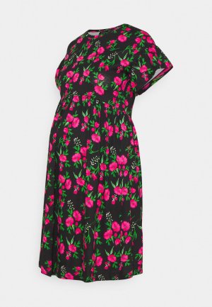 Платье из джерси OLMMAY NEW LIFE CUTLINE DRESS ONLY MATERNITY, цвет black/hot pink Maternity