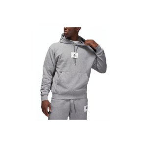 Solid Logo Print Hoodie Long Sleeve Sport Sweatshirt Men Tops Gray DQ7338-091 Jordan