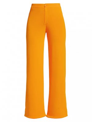 Широкие укороченные брюки вязки в рубчик Jabber , цвет sherbet orange Simon Miller
