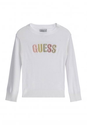 Вязаный свитер MIT GESTICKTEM LOGO , цвет weiß Guess