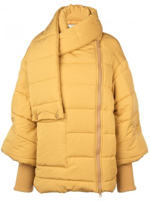 Дутая куртка в стиле оверсайз Henrik Vibskov. Цвет: желтый