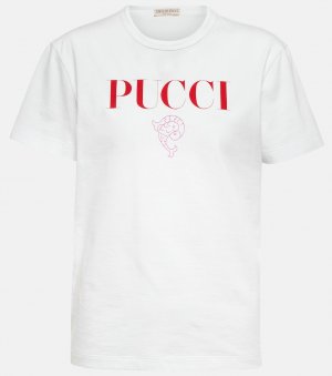 Футболка из хлопкового джерси с логотипом PUCCI, разноцветный Pucci