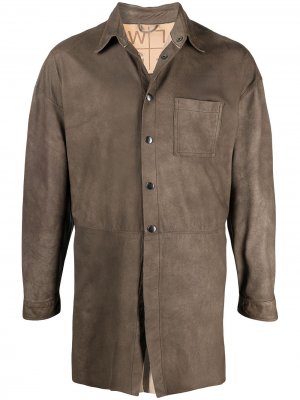 Куртка-рубашка на пуговицах Giorgio Brato. Цвет: коричневый