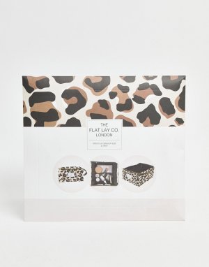 Плоская косметичка с леопардовым принтом Flat Lay Co.-Бесцветный Company