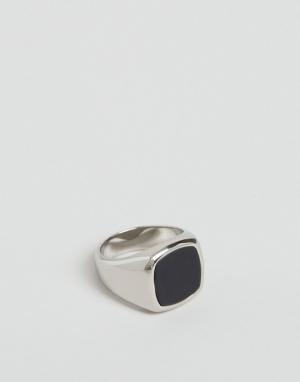 Серебристое кольцо‑печатка из нержавеющей стали Vaurus Vitaly. Цвет: серебряный