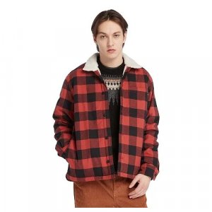 Куртка-рубашка , размер M, красный, черный Timberland. Цвет: черный/красный/мультиколор