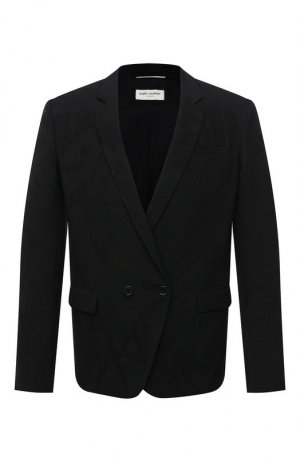 Шерстяной пиджак Saint Laurent. Цвет: чёрный