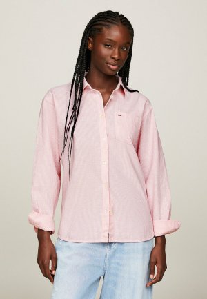 Блузка-рубашка STRIPE BOXY FIT , цвет tickled pink Tommy Jeans