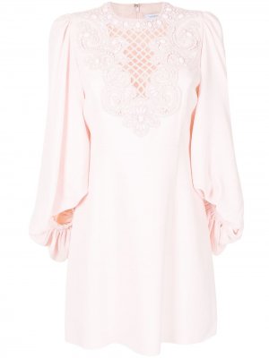 Платье-трапеция с цветочной вышивкой Andrew Gn. Цвет: розовый