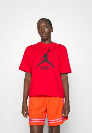 Футболка с принтом , красный Nike