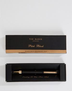 Подарочный набор с черной шариковой ручкой Ted Baker. Цвет: черный