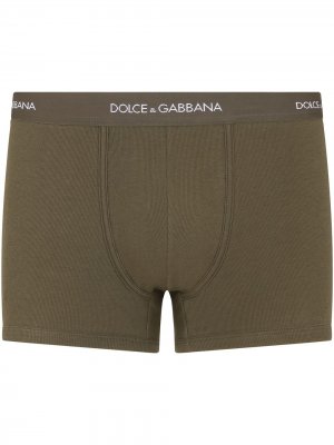 Боксеры с логотипом Dolce & Gabbana. Цвет: зеленый