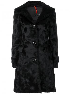 Однобортное фактурное пальто Rrd. Цвет: черный
