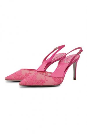 Комбинированные туфли Rene Caovilla. Цвет: розовый
