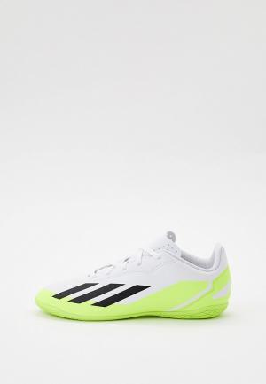 Бутсы зальные adidas X CRAZYFAST.4 IN J. Цвет: белый