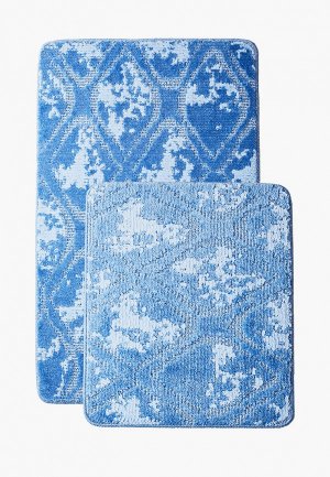 Комплект ковриков Shahintex 2 шт., 60х100, 60х50 см.. Цвет: синий