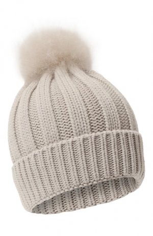 Шерстяная шапка Woolrich. Цвет: серый