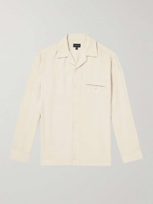 Рубашка Slim Fit с раскладным воротником TENCEL из лиоцелла CLUB MONACO, белый Monaco