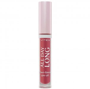 Vitex тинт-блеск для губ all day long, тон 34 pink nude,3г Витекс
