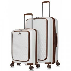 Комплект чемоданов Lcase Tokyo, 2 шт., 125 л, размер S/L, белый L'case. Цвет: белый