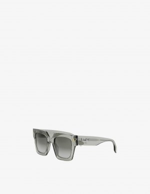 Солнцезащитные очки FE40101I в квадратной оправе , серый Fendi