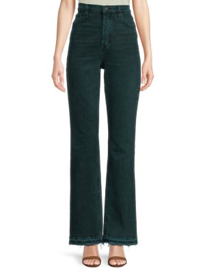 Расклешенные джинсы Faye со сверхвысокой посадкой , цвет Overdye Scarab Green Hudson