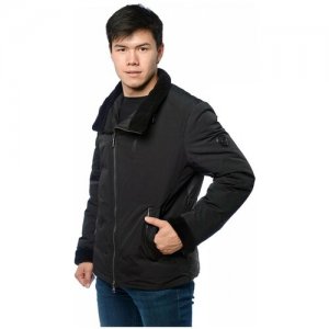 Зимняя куртка мужская CLASNA 012 размер 52, черный. Цвет: черный
