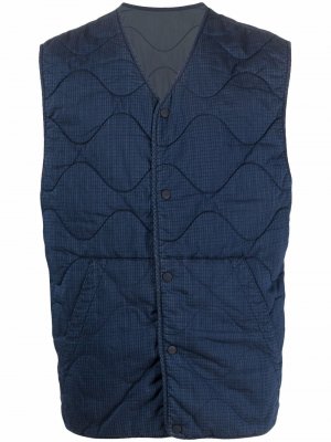 Button-up quilted gilet Closed. Цвет: синий
