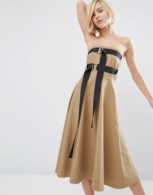 Платье Aella Style Mafia. Цвет: коричневый
