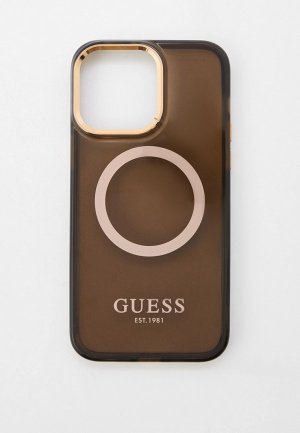 Чехол для iPhone Guess 14 Pro Max из пластика и силикона с MagSafe. Цвет: черный