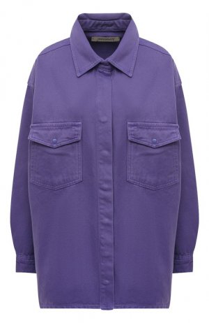 Джинсовая рубашка HINNOMINATE. Цвет: фиолетовый